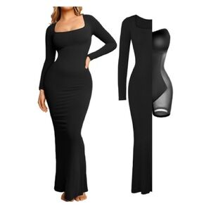 Black Long Sleeve Mermaid Dress